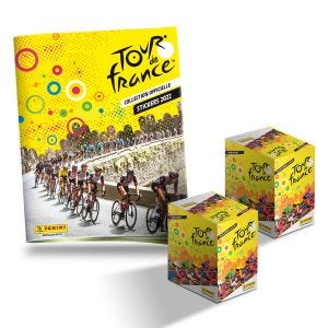 De officiële TOUR DE FRANCE 2022™ Stickerscollectie - Pakket van 72 stickerzakjes + 1 stickeralbum